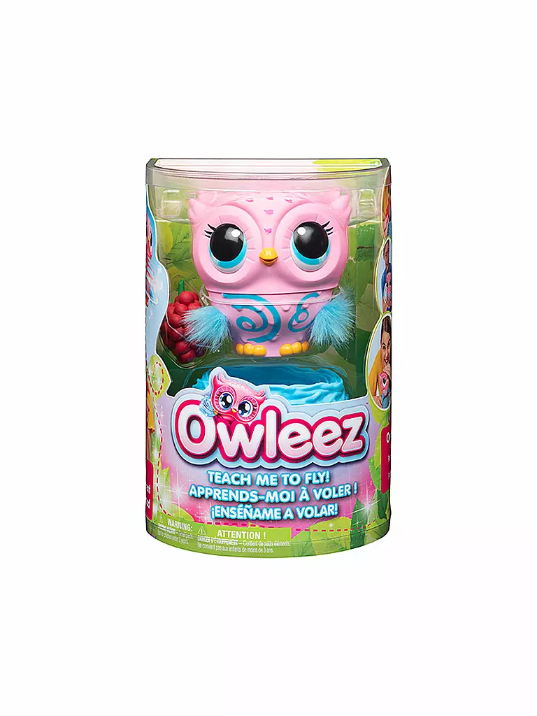 SPINMASTER Owleez Fliegende interaktive Spielzeug Babyeule mit Leuchteffekten und Sounds transparent